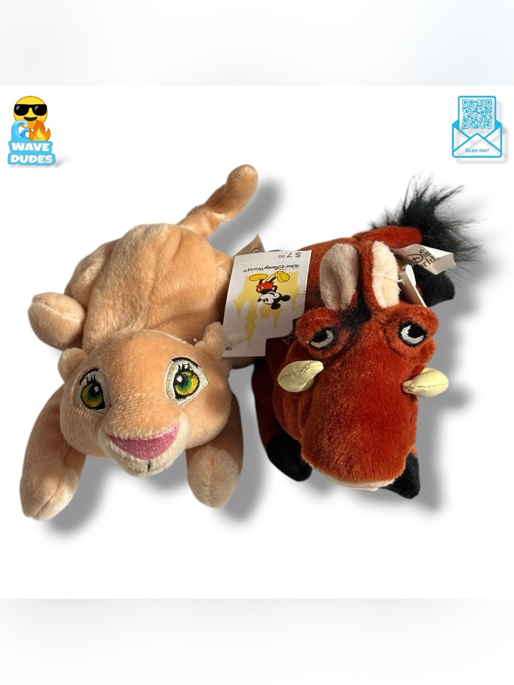 Walt Disney World The Lion King Nala & Pumbaa Mini Plush Set